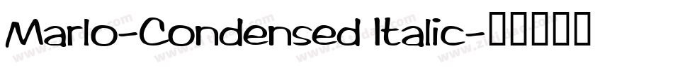 Marlo-Condensed Italic字体转换